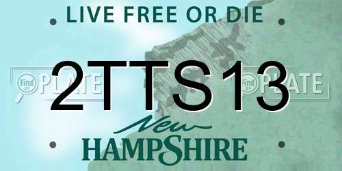 2TTS13 New Hampshire License Plate