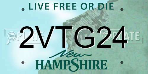 2VTG24 New Hampshire License Plate
