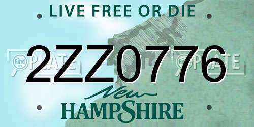 2ZZ0776 New Hampshire License Plate