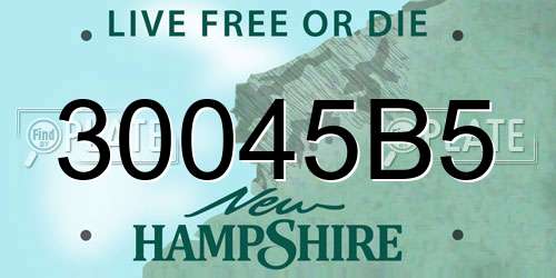 30045B5 New Hampshire License Plate
