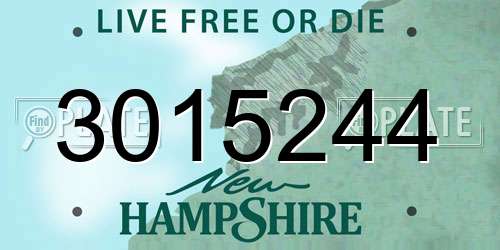 3015244 New Hampshire License Plate