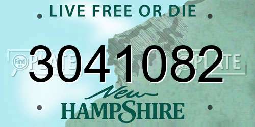 3041082 New Hampshire License Plate