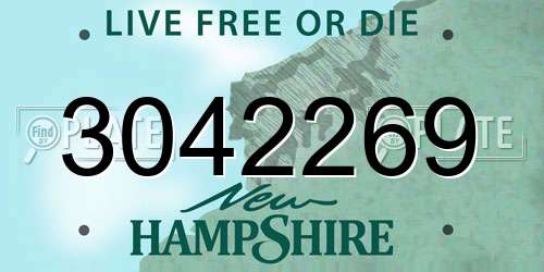 3042269 New Hampshire License Plate