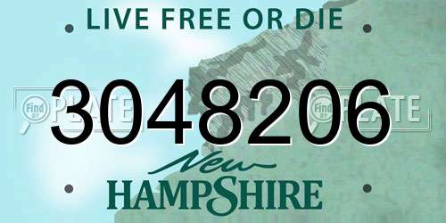 3048206 New Hampshire License Plate