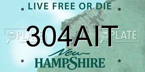 304AIT New Hampshire License Plate