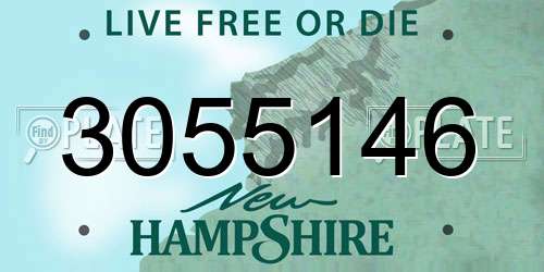 3055146 New Hampshire License Plate