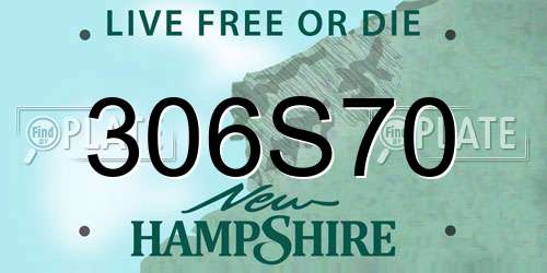 306S70 New Hampshire License Plate