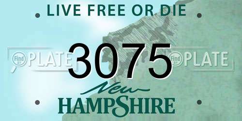 3075 New Hampshire License Plate