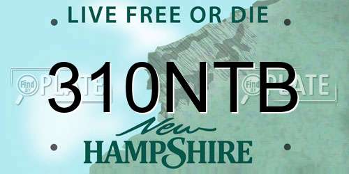 310NTB New Hampshire License Plate