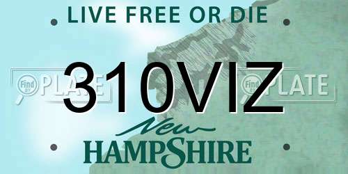 310VIZ New Hampshire License Plate