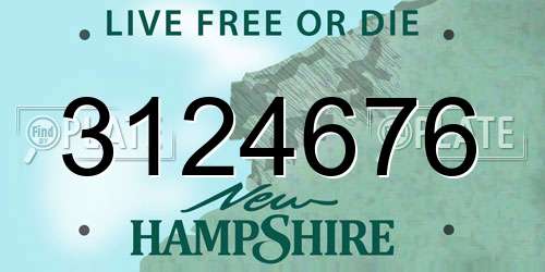3124676 New Hampshire License Plate