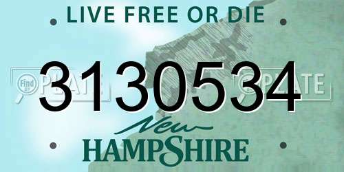 3130534 New Hampshire License Plate