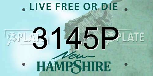 3145P New Hampshire License Plate