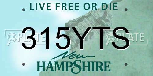 315YTS New Hampshire License Plate
