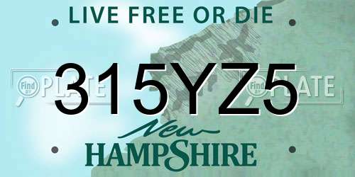 315YZ5 New Hampshire License Plate