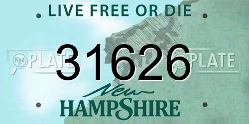 31626 New Hampshire License Plate