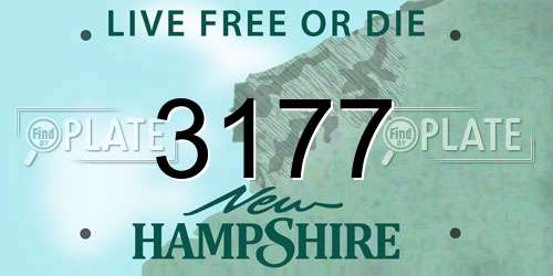 3177 New Hampshire License Plate