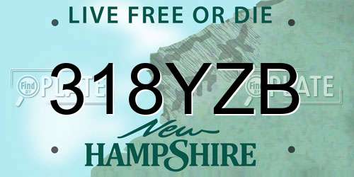 318YZB New Hampshire License Plate