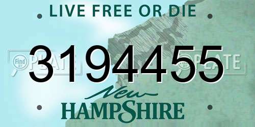 3194455 New Hampshire License Plate