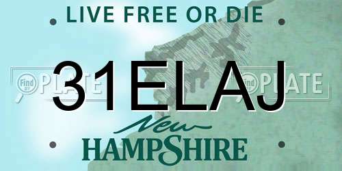31ELAJ New Hampshire License Plate