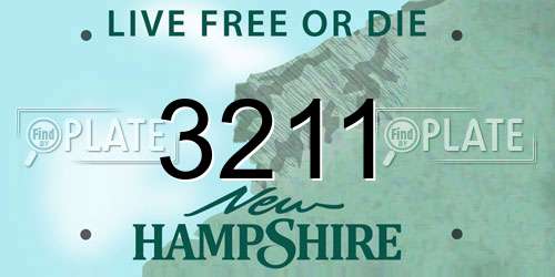 3211 New Hampshire License Plate