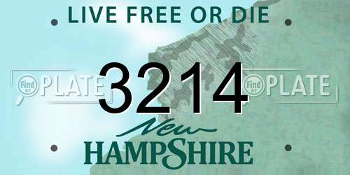 3214 New Hampshire License Plate