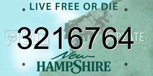 3216764 New Hampshire License Plate