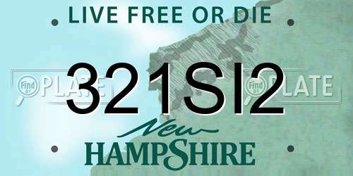 321SI2 New Hampshire License Plate