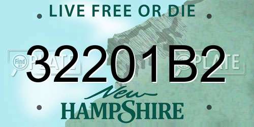 32201B2 New Hampshire License Plate