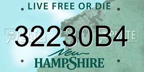 32230B4 New Hampshire License Plate