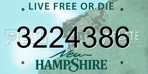 3224386 New Hampshire License Plate