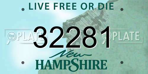 32281 New Hampshire License Plate