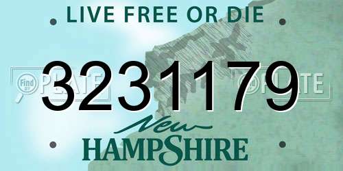 3231179 New Hampshire License Plate