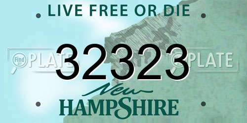 32323 New Hampshire License Plate
