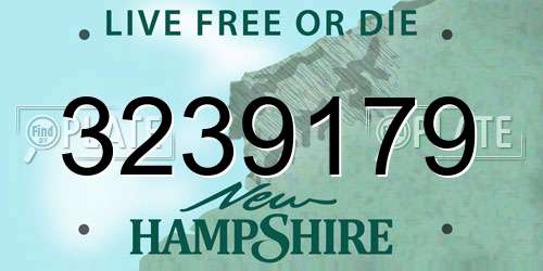 3239179 New Hampshire License Plate