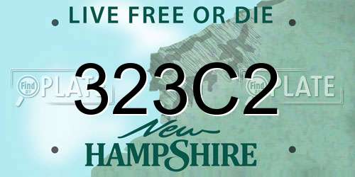 323C2 New Hampshire License Plate