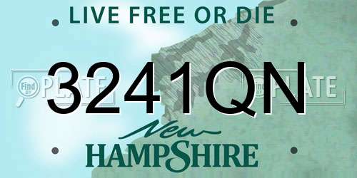 3241QN New Hampshire License Plate