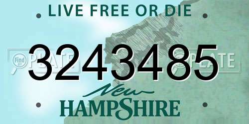 3243485 New Hampshire License Plate