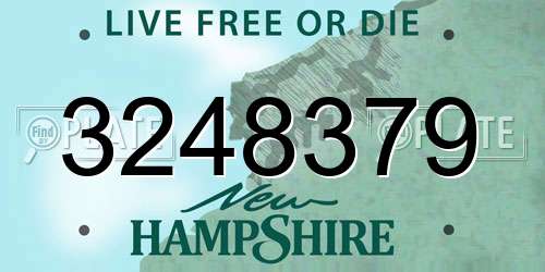 3248379 New Hampshire License Plate