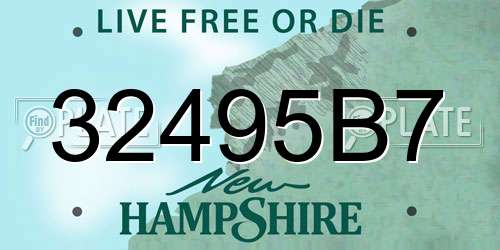 32495B7 New Hampshire License Plate