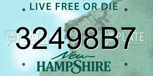 32498B7 New Hampshire License Plate