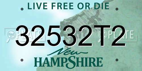 32532T2 New Hampshire License Plate