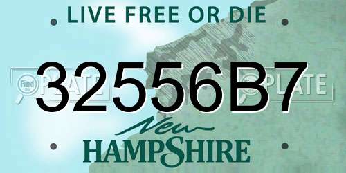 32556B7 New Hampshire License Plate