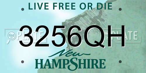 3256QH New Hampshire License Plate