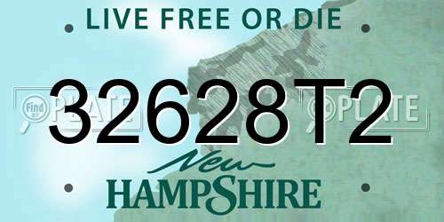 32628T2 New Hampshire License Plate