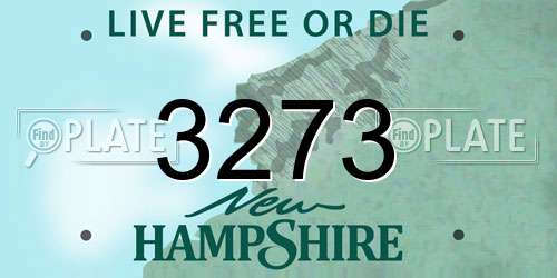3273 New Hampshire License Plate