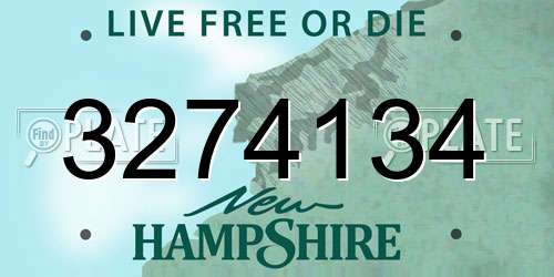 3274134 New Hampshire License Plate