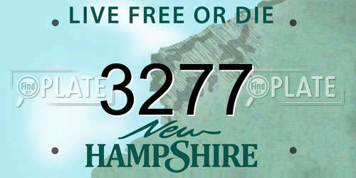 3277 New Hampshire License Plate
