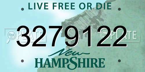 3279122 New Hampshire License Plate