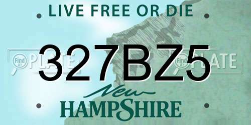 327BZ5 New Hampshire License Plate